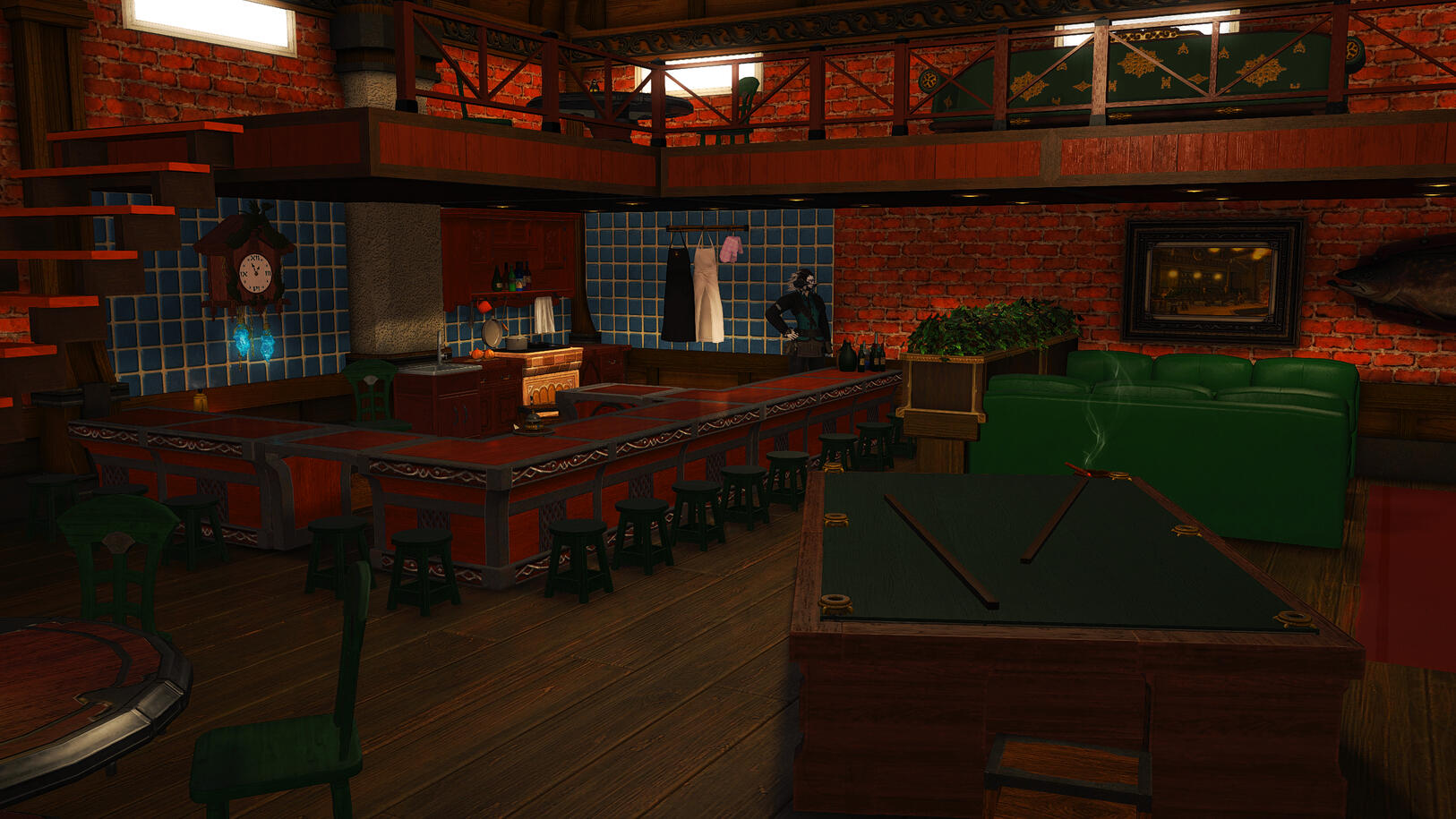 Order a round of drinks from the bar!